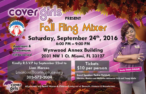 Cover Girls are having a Fall Fling Mixer to help abuses and battered women and children.